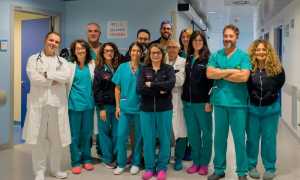 Foto di gruppo dellèquipe del reparto di Cardiologia UTIC dellOspedale di Biella