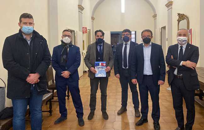 I consiglieri della Lega con il vicepresidente Carosso e lonorevole Tiramani