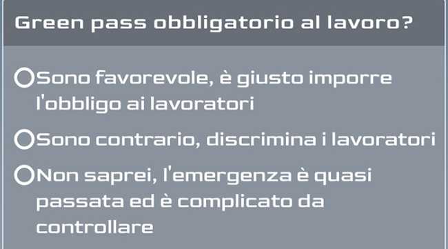 sondaggio green pass obbligatorio