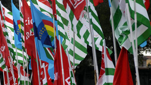 bandiere cgil cisl uil