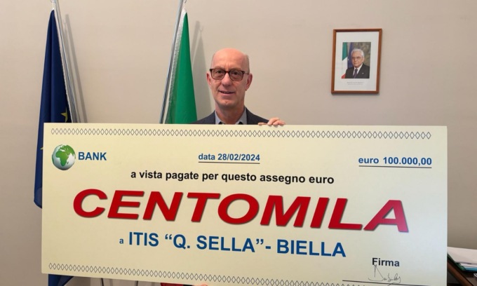 Coniugi biellesi donano 100mila euro all’Itis “Q. Sella”
