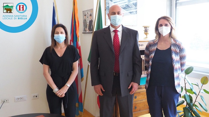 Caucino e Patelli in visita all'ospedale id Biella