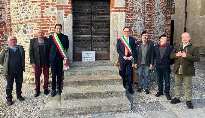 Da Bagnaria a Biella per portare la pietra della memoria