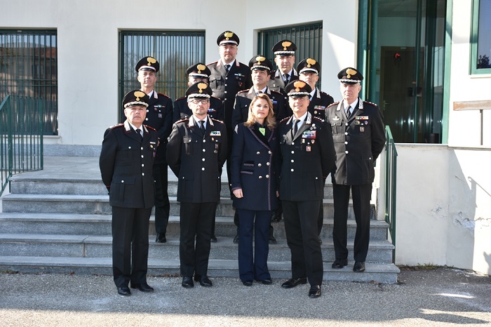 Il Prefetto D'Agostino in visita al comando provinciale dei carabinieri 