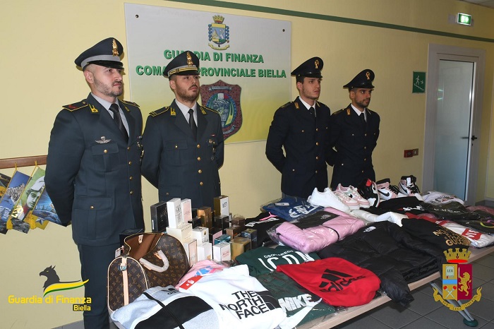 Finanza Biella: maxi sequestro di abbigliamento ed elettrodomestici
