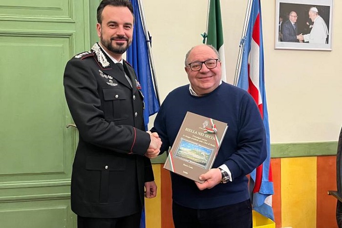Il sindaco Corradino riceve il nuovo comandante dei carabinieri Marco Giacometti