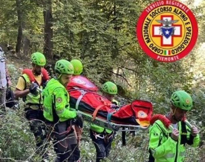 Escursionista scivola lungo il sentiero del Gorgomoro