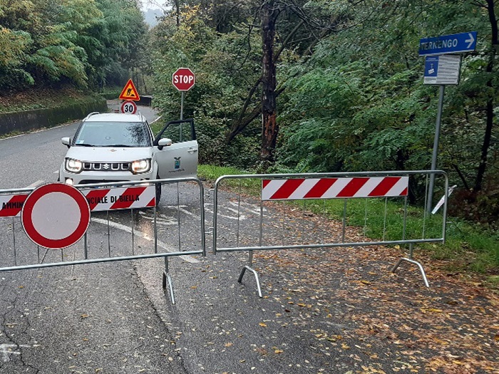Caduta alberi: strada chiusa tra Ternengo e Bioglio