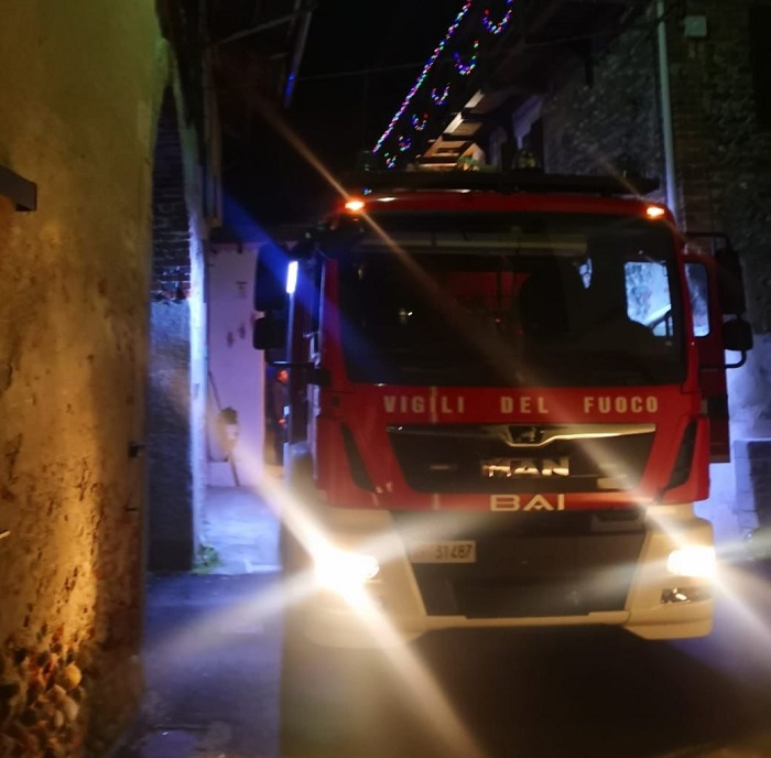 Incendio in alta Valle Cervo