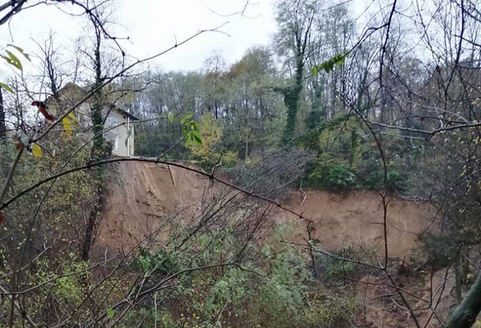 Ancora frane nel Biellese: fronte di 20 metri a Zumaglia